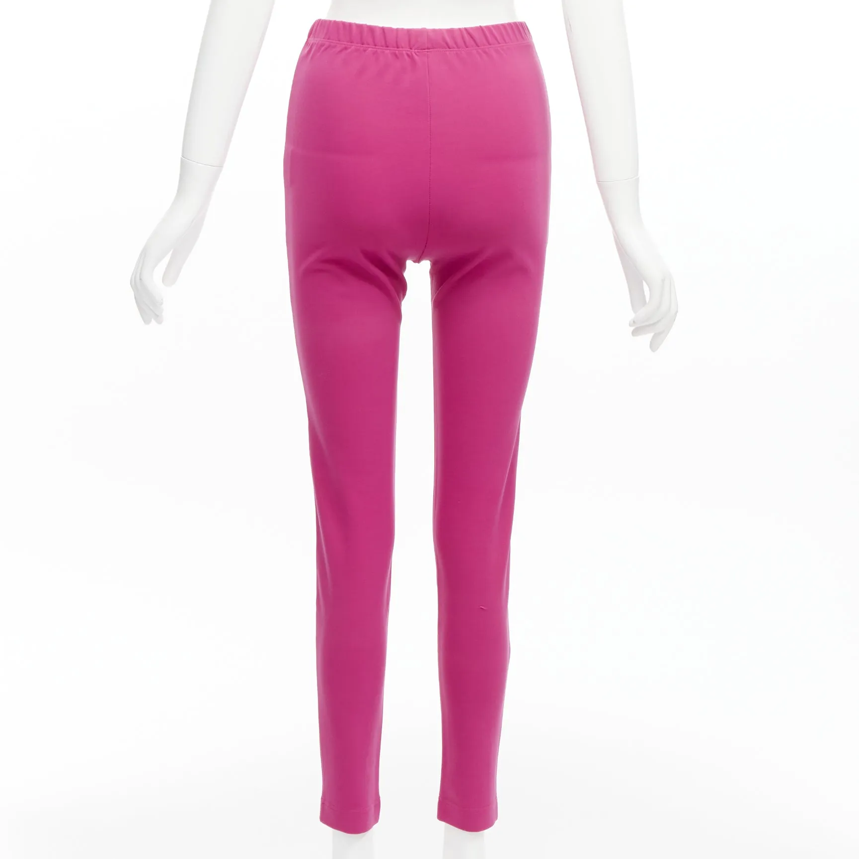 BALENCIAGA Demna 2017 pink zip pockets tapered high waist jogger pants FR36 S