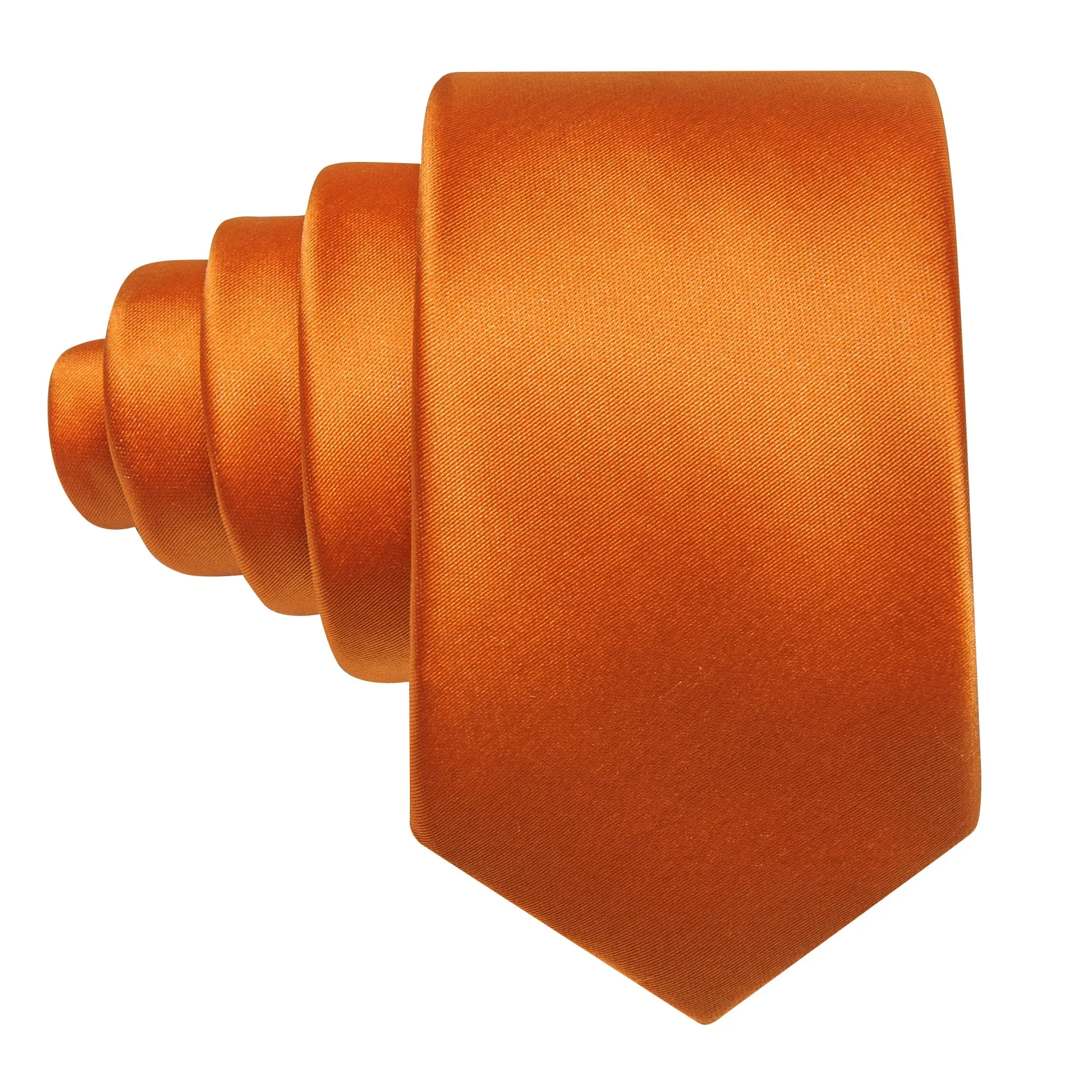 Barry Wang Boys Ties Orange Solid Tie Pocket Square Set For Kids
