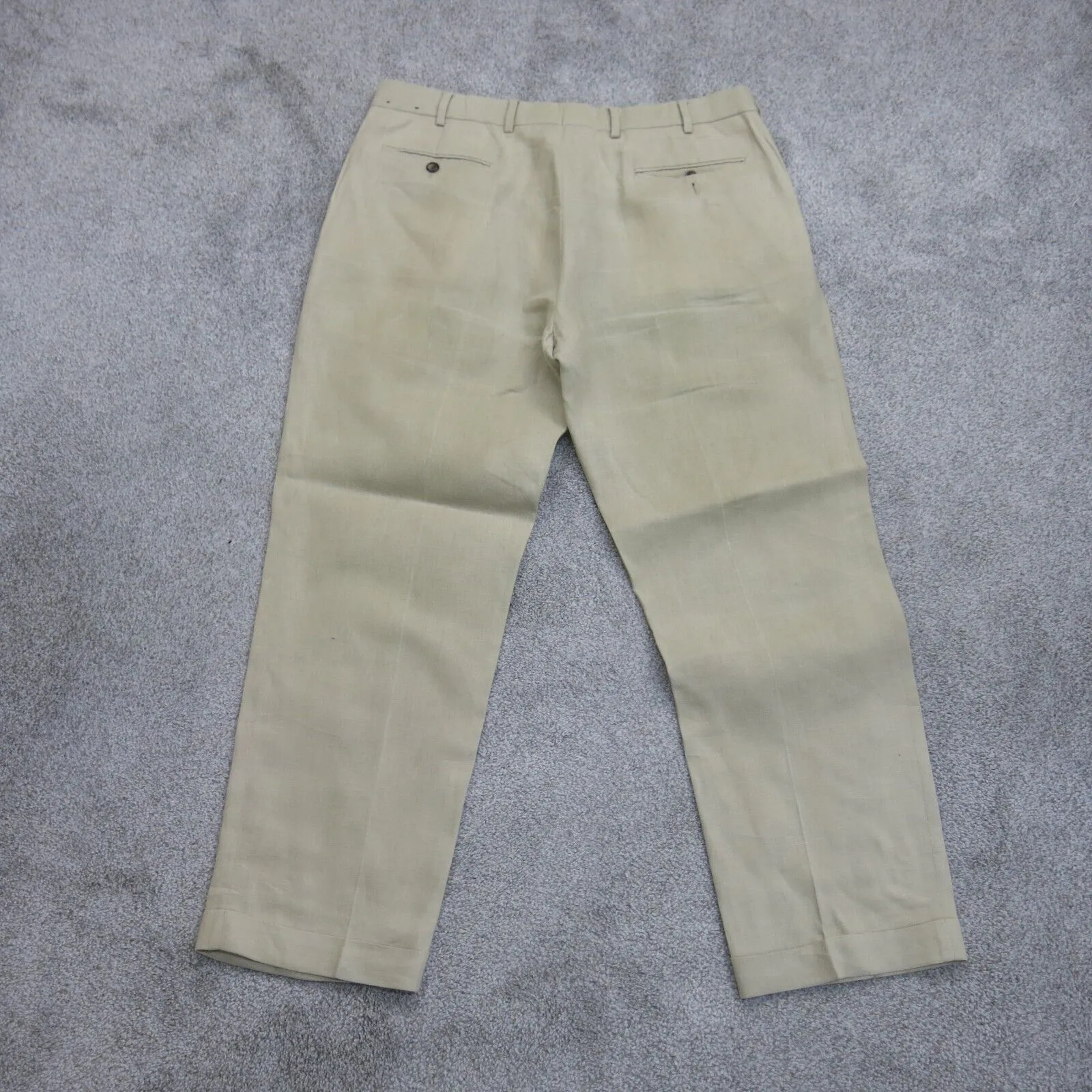 Brooks Brother Mens Straight Madison Dress Pants Mid Rise Tan Khaki Size 38X30
