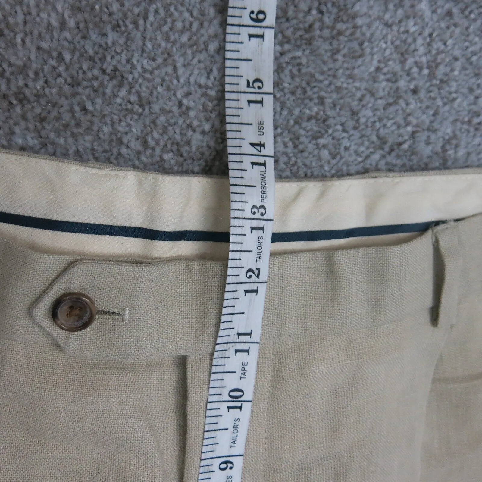 Brooks Brother Mens Straight Madison Dress Pants Mid Rise Tan Khaki Size 38X30