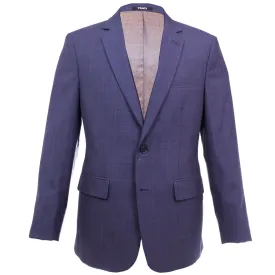 Business Suit - Dark Blue with light blue checkered