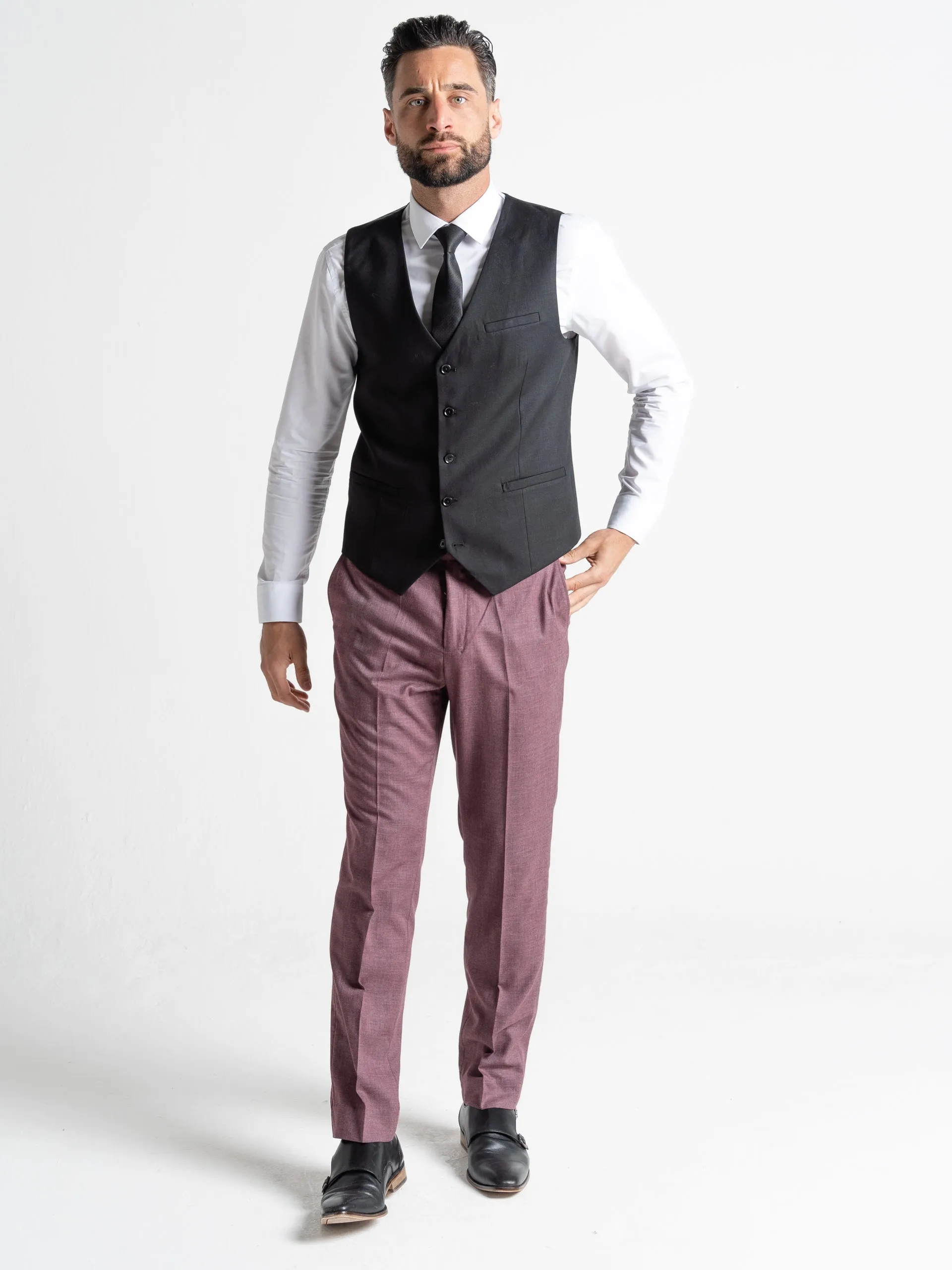 CHARLIE LILAC BLAZER WITH BLACK WAISTCOAT