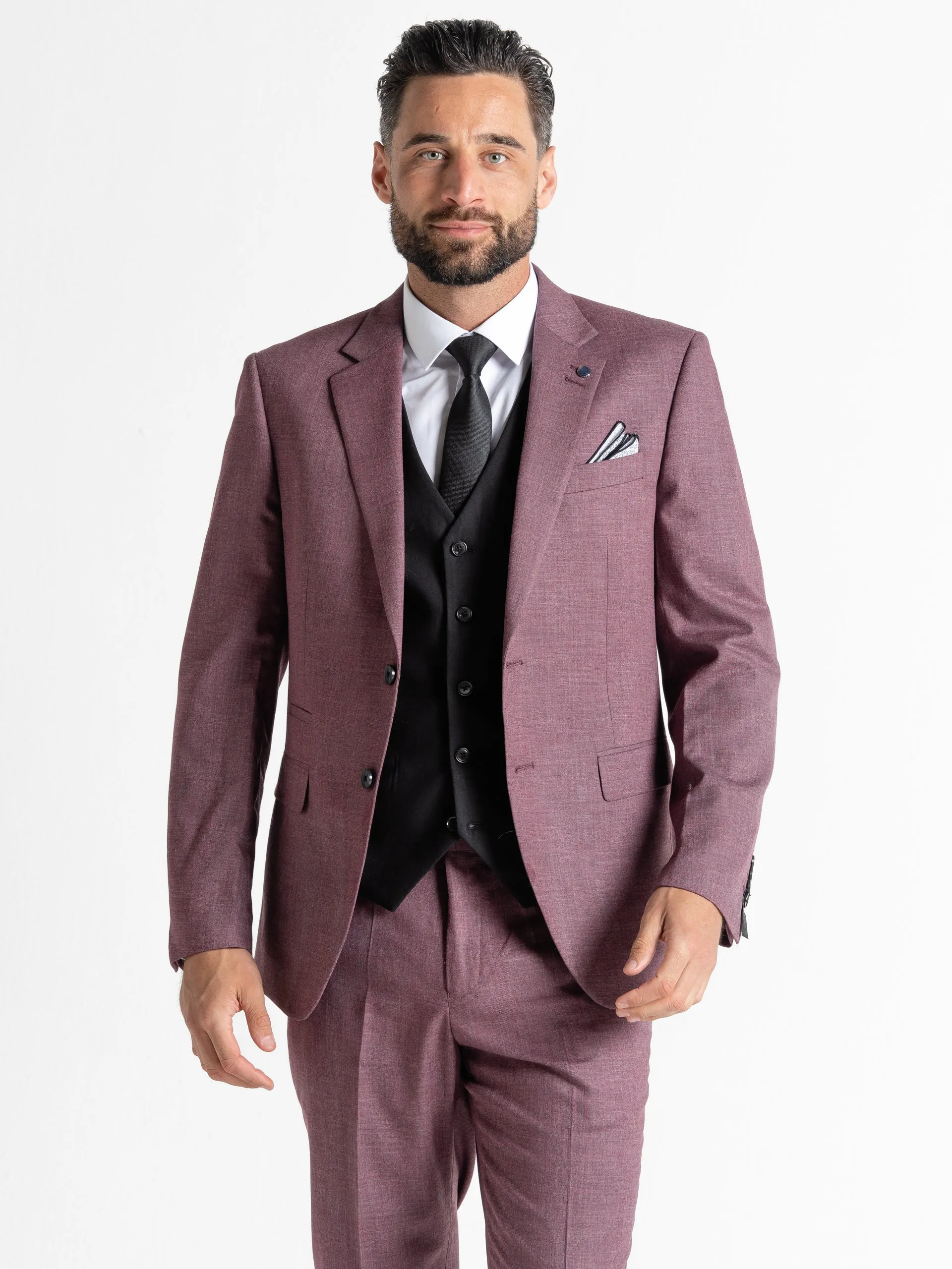 CHARLIE LILAC BLAZER WITH BLACK WAISTCOAT