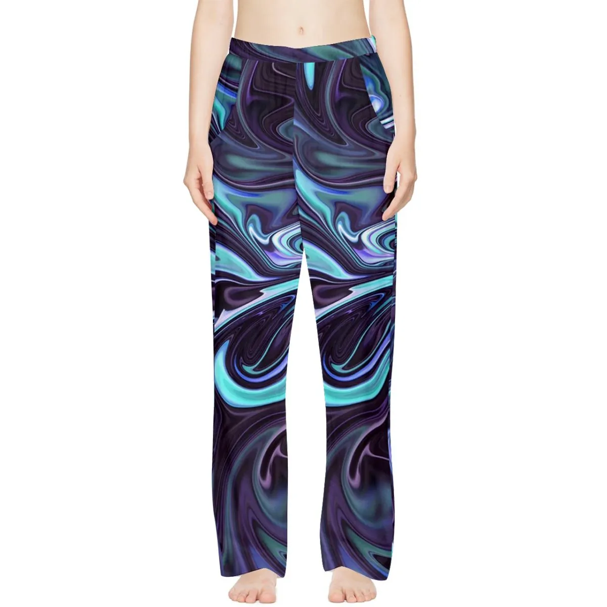 Clouds Dance Print Casual Pants
