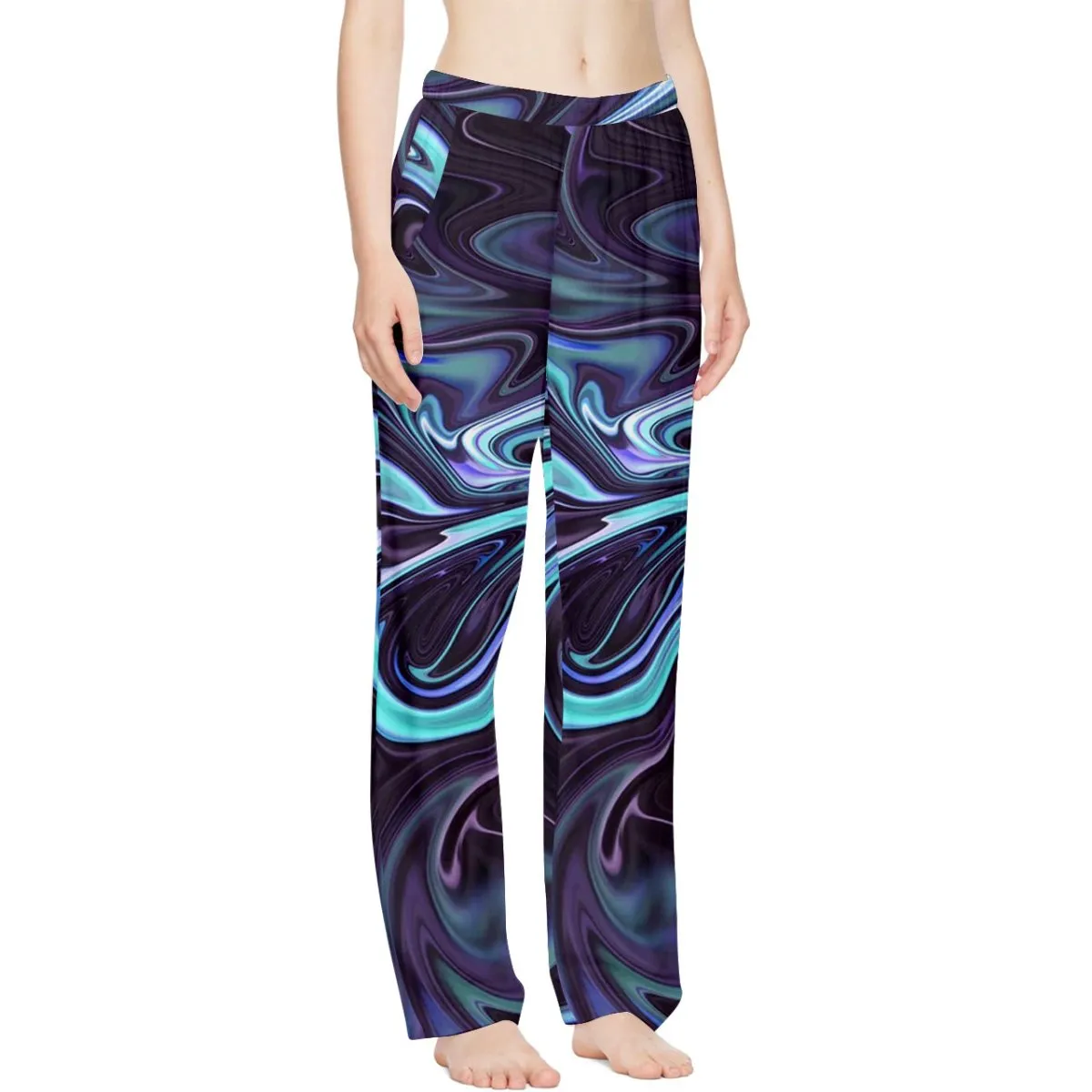 Clouds Dance Print Casual Pants