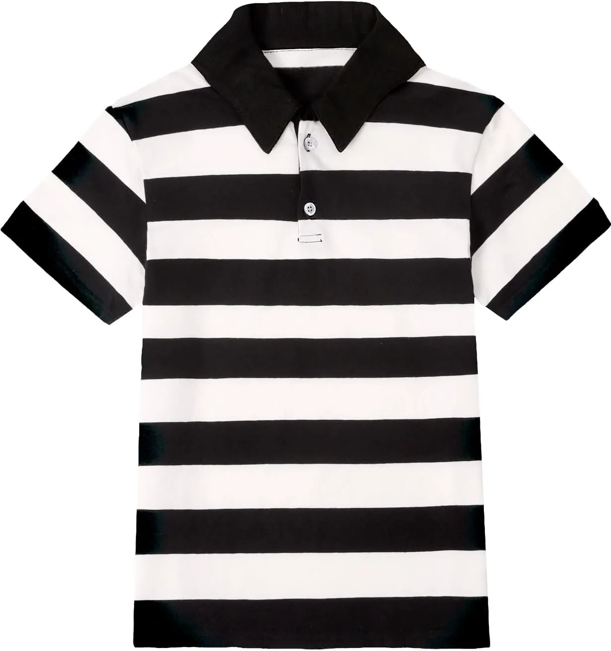COSLAND Boys' Striped Polo Shirt, Cotton Short Sleeve Shirt, X-Small-Large