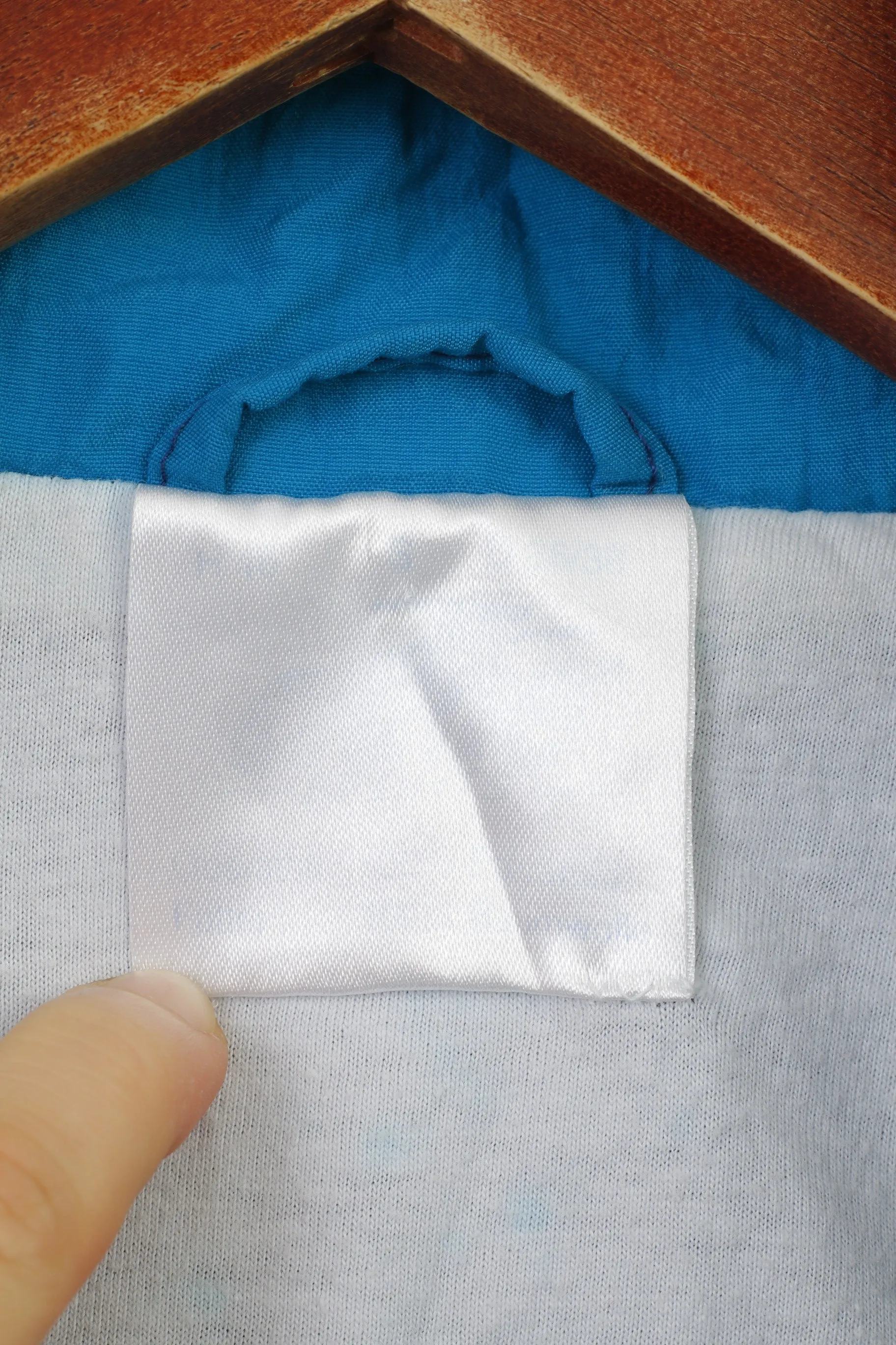 Crane Sports Men S Lightweight Jacket Blue Full Zipper Sportswear Nylon Waterproof Vintage 90s Pockets Top