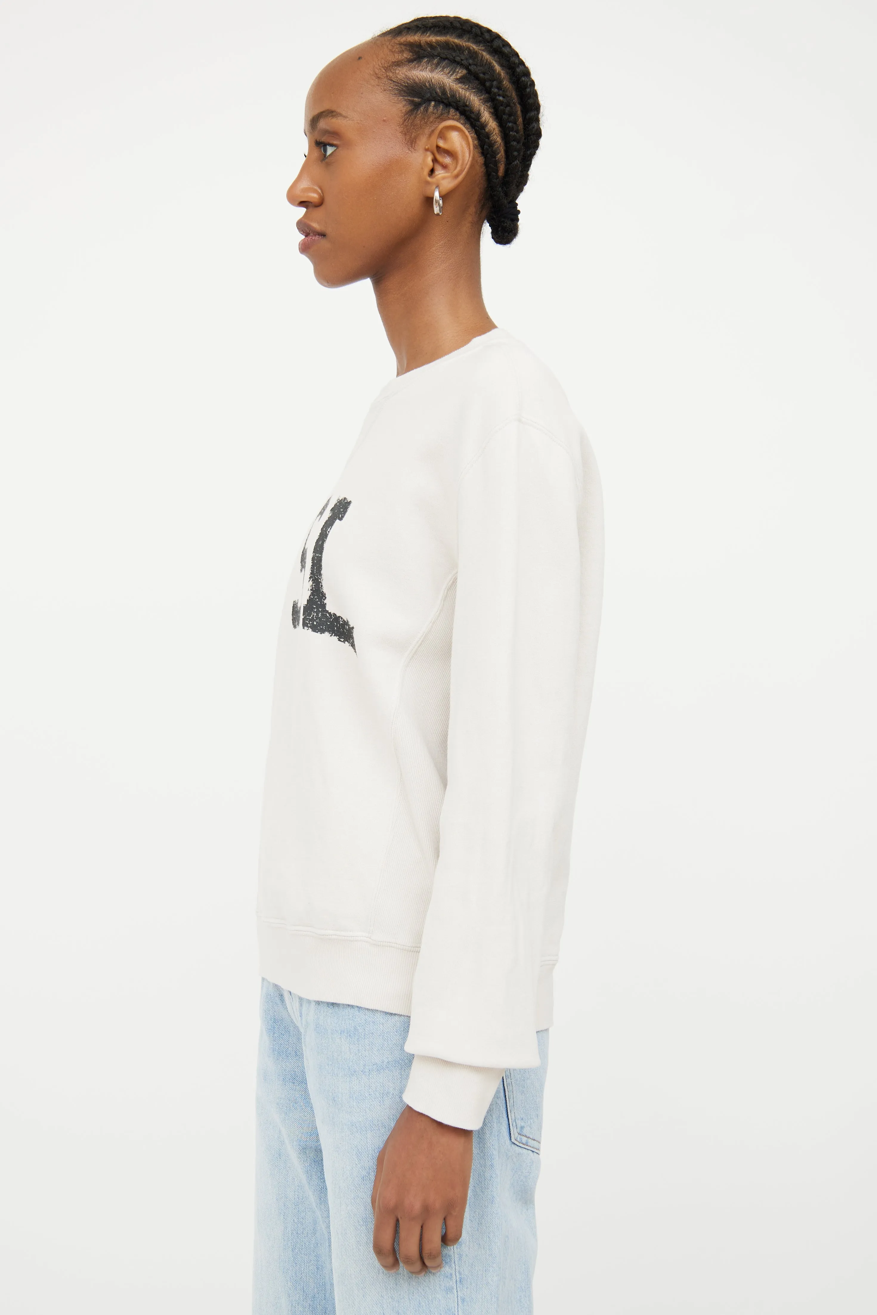 Cream Cotton Sweatshirt