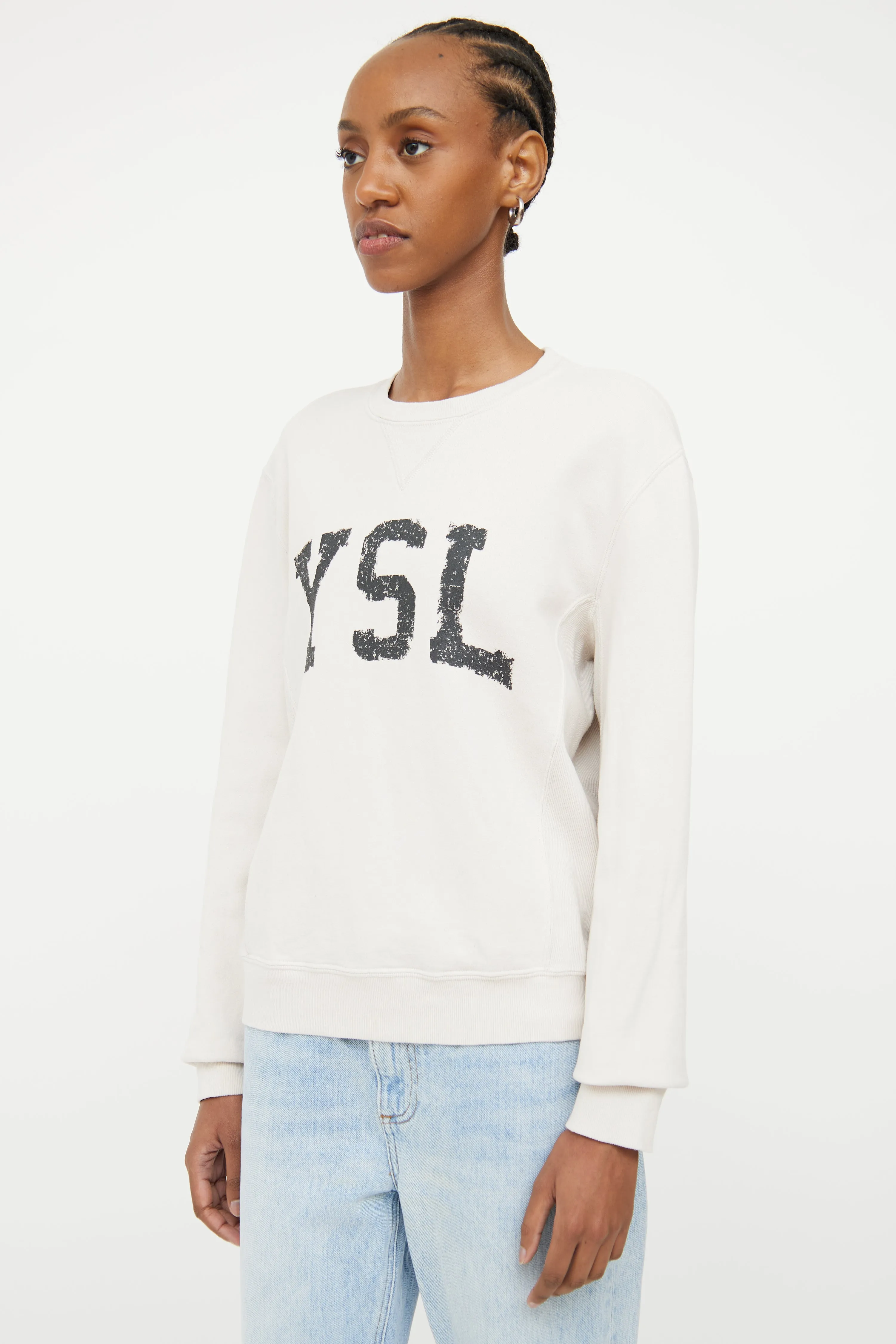 Cream Cotton Sweatshirt