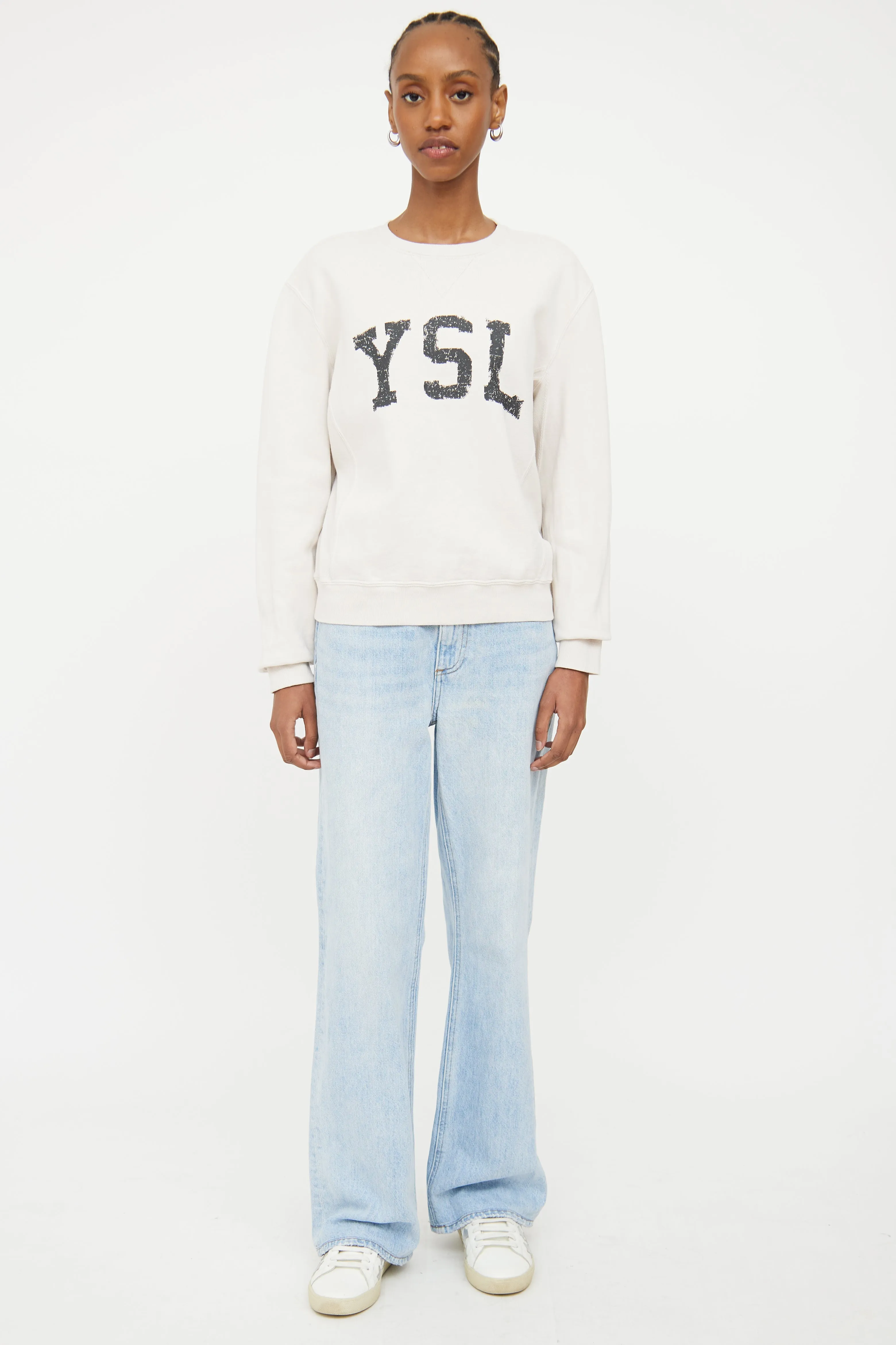 Cream Cotton Sweatshirt