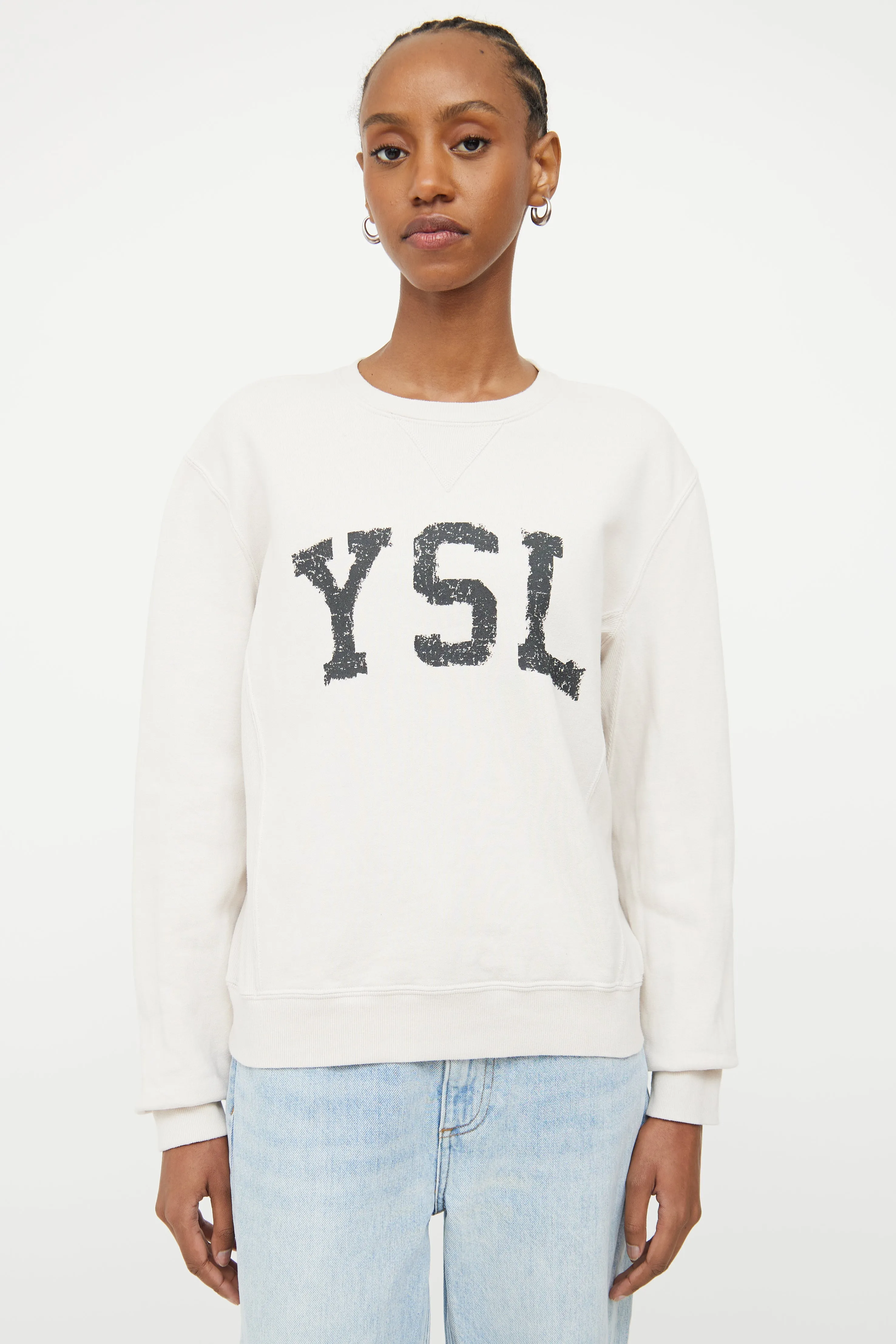 Cream Cotton Sweatshirt