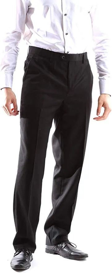 Creativo Men's Single Breasted 2 Button 3pc Vested Suit Slim Fit in Black, CT601
