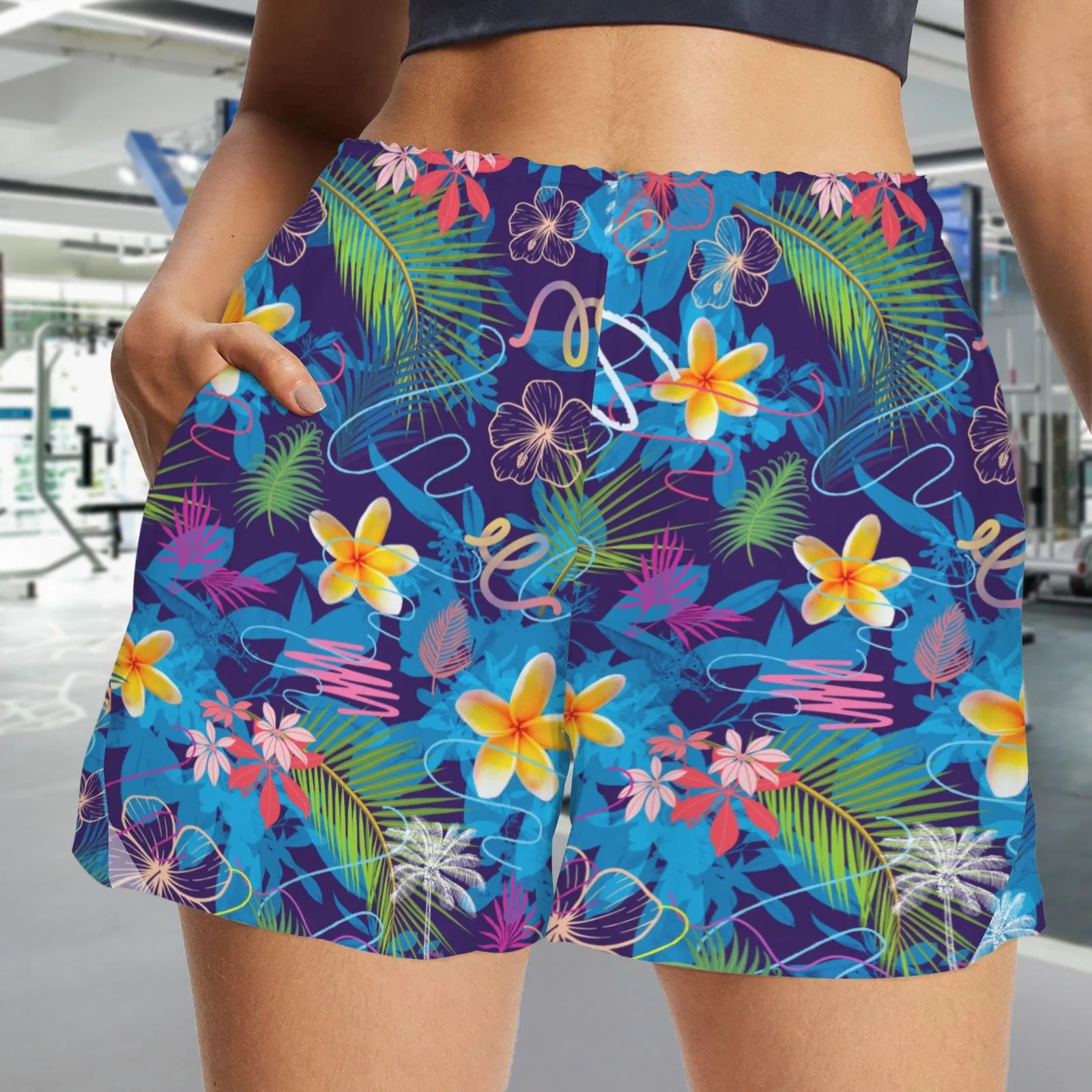 Hawaiian Blue Zip Pocket Shorts up to 5 XL (FWS)