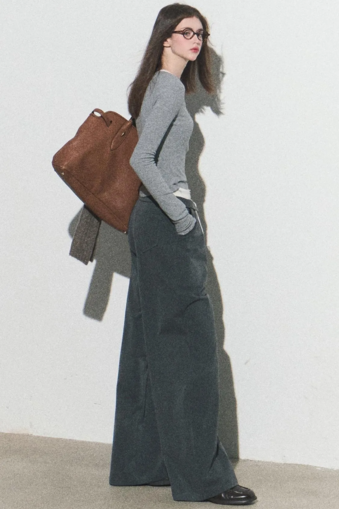 Lace Stitched Loose Fit Pants