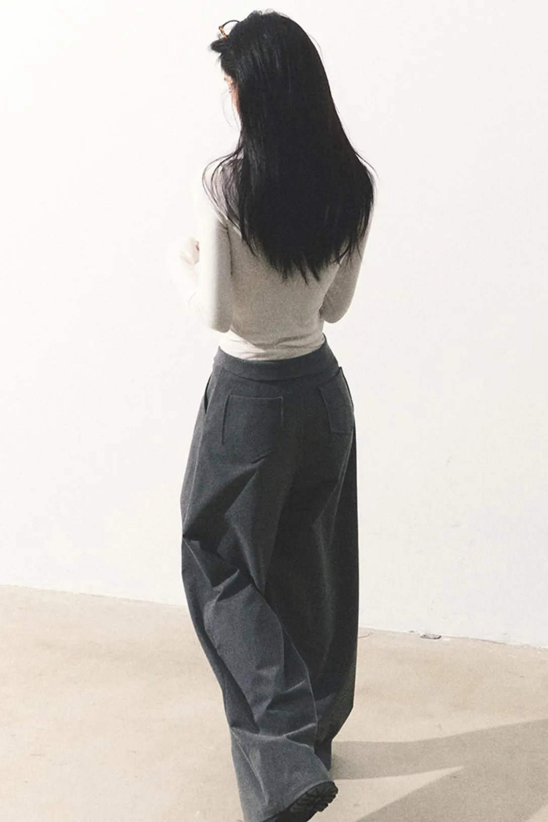 Lace Stitched Loose Fit Pants