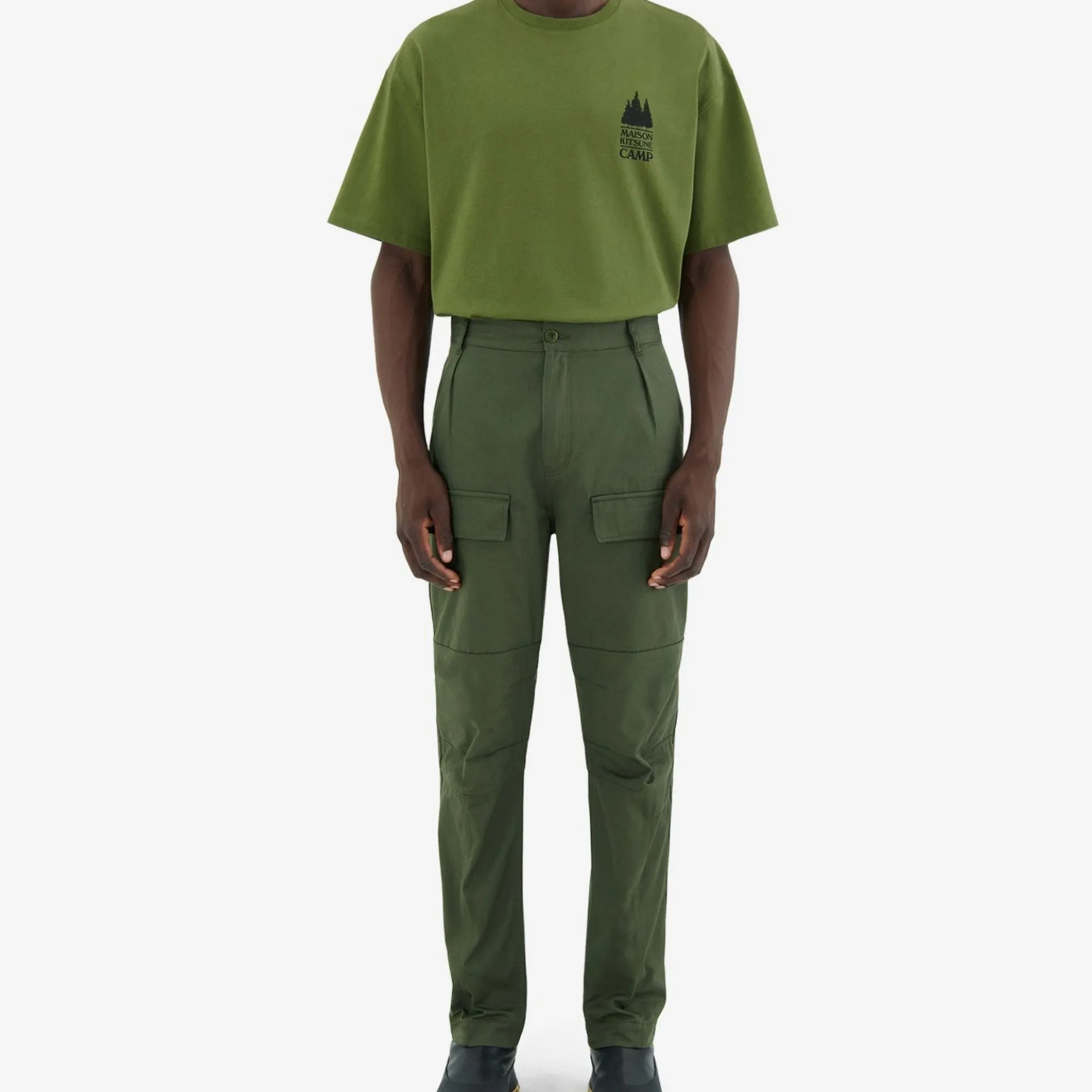 Men Cargo Pants - Dark Khaki