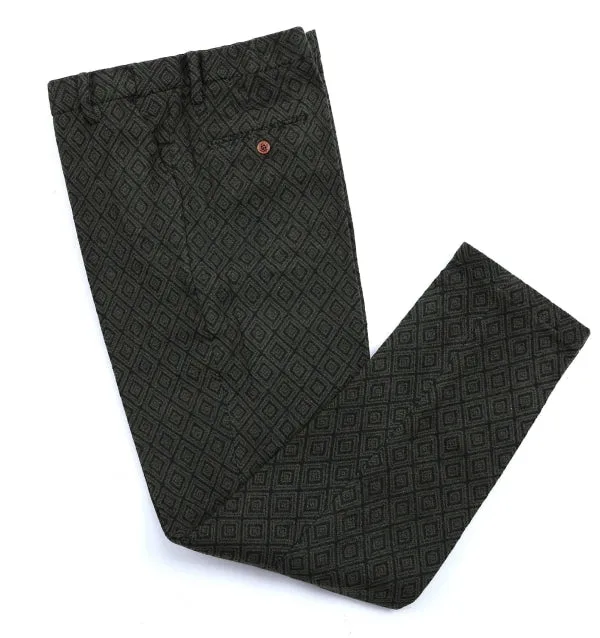 Men's 2 Pieces Formal Black Plaid Notch Lapel Tuxedos for Wedding(Blazer Pants)