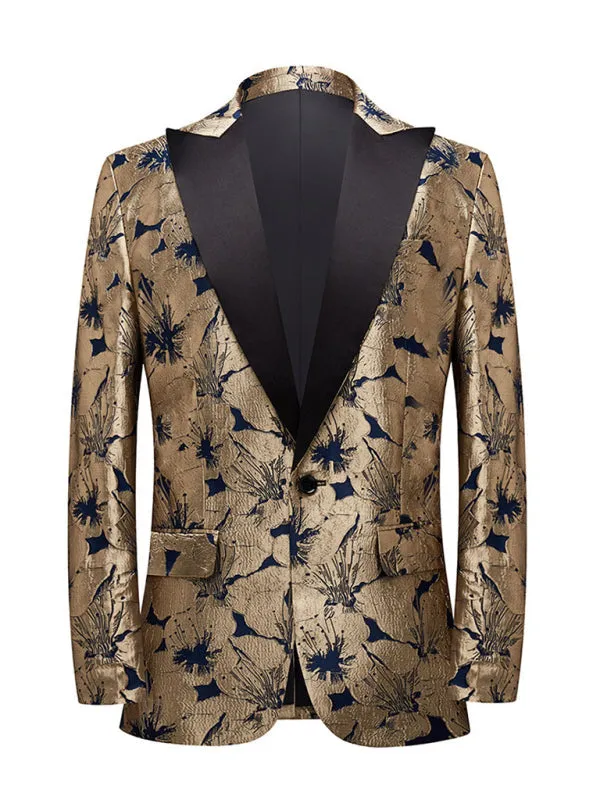 Men's Business Slim Suit Jacket Single Suit