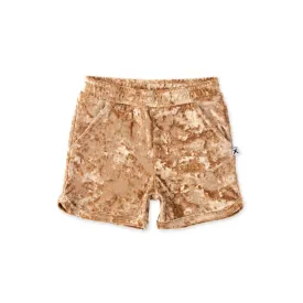 Minti Velvet Sport Short - Gold