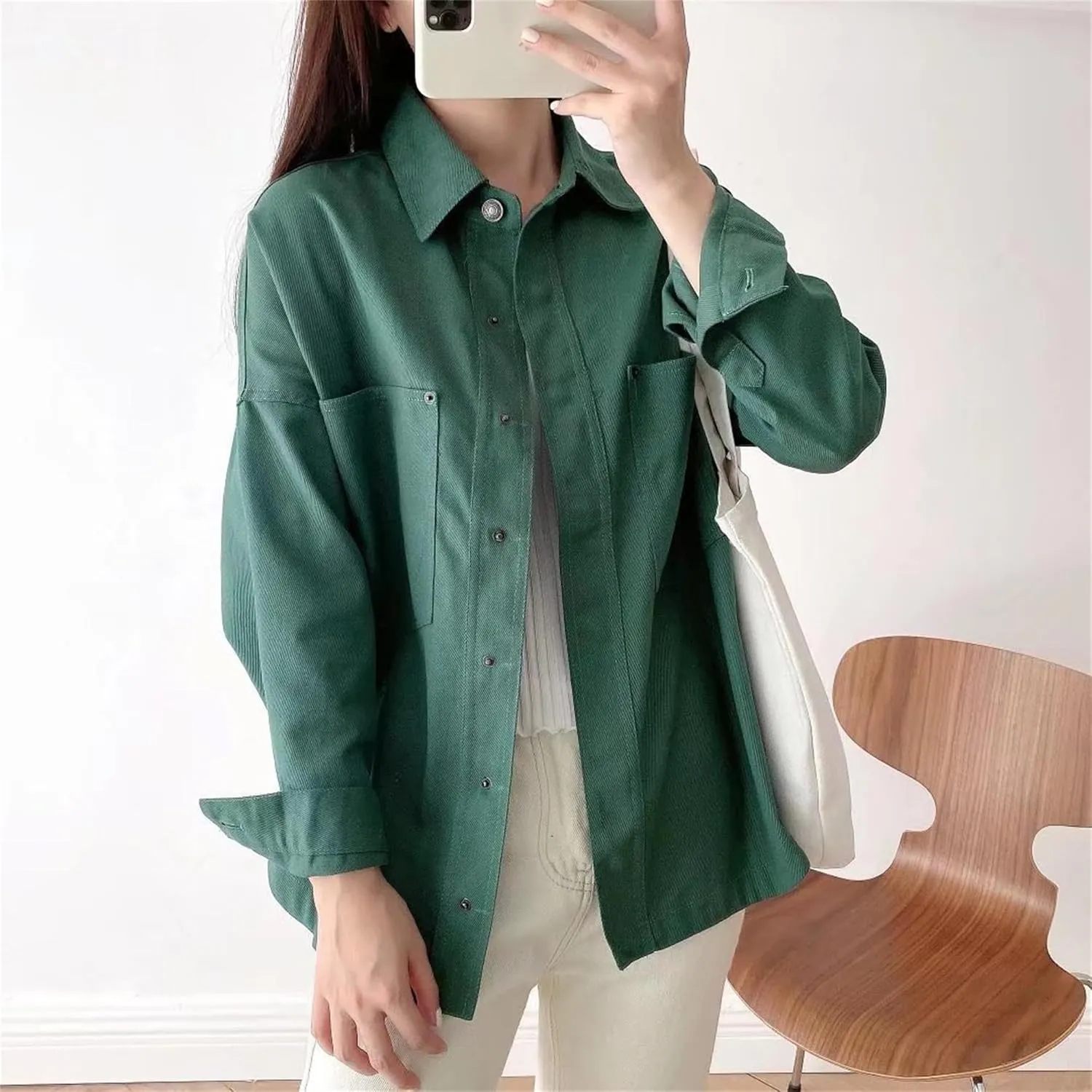 Oversized Denim Jacket Women Jackets for Women Casual Womens Denim Jacket Oversize Boyfriend Jean Jacket Shirt
