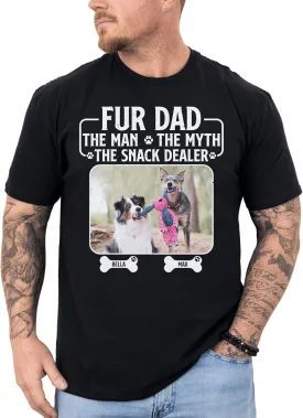 Personalized Dog Dad Shirt for Men, Custom Dog Dad T Shirt with Name Photo, Custom Fathers Day Shirt
