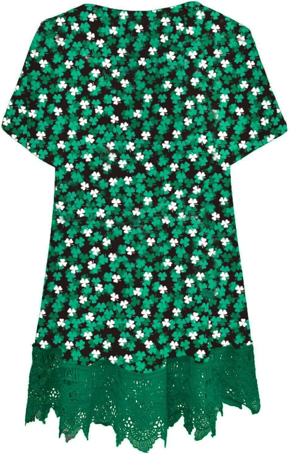 Plus Size Tunic Tops for Women Blouses Shirt Loose Fit Lace Extender Short Sleeve Halloween