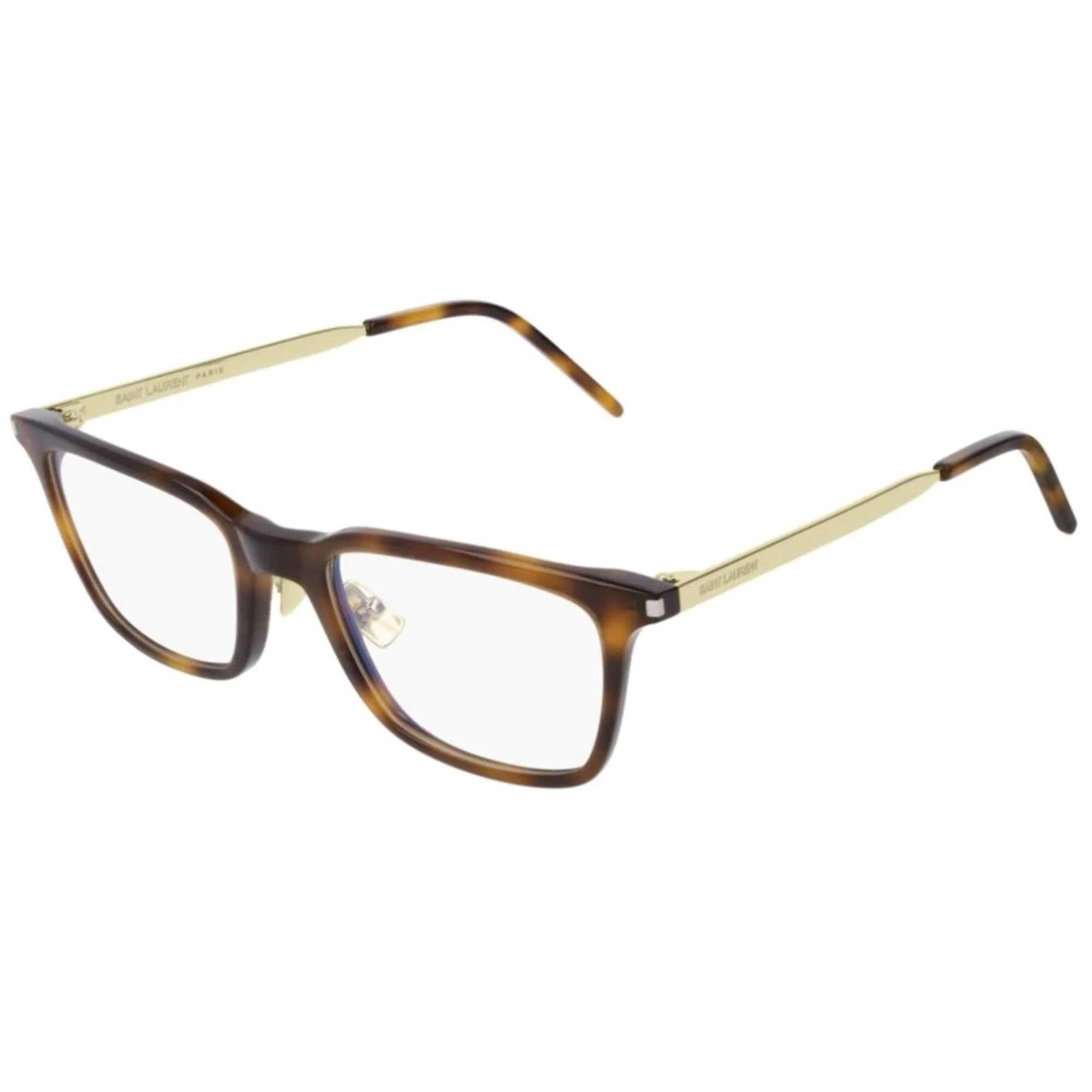 Saint Laurent Men's Eyeglasses - Havana Gold Square Frame | SAINT LAURENT SL262 004