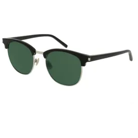 Saint Laurent Men's Sunglasses - Green Lens Black Square Frame | SAINT LAURENT SL108 5