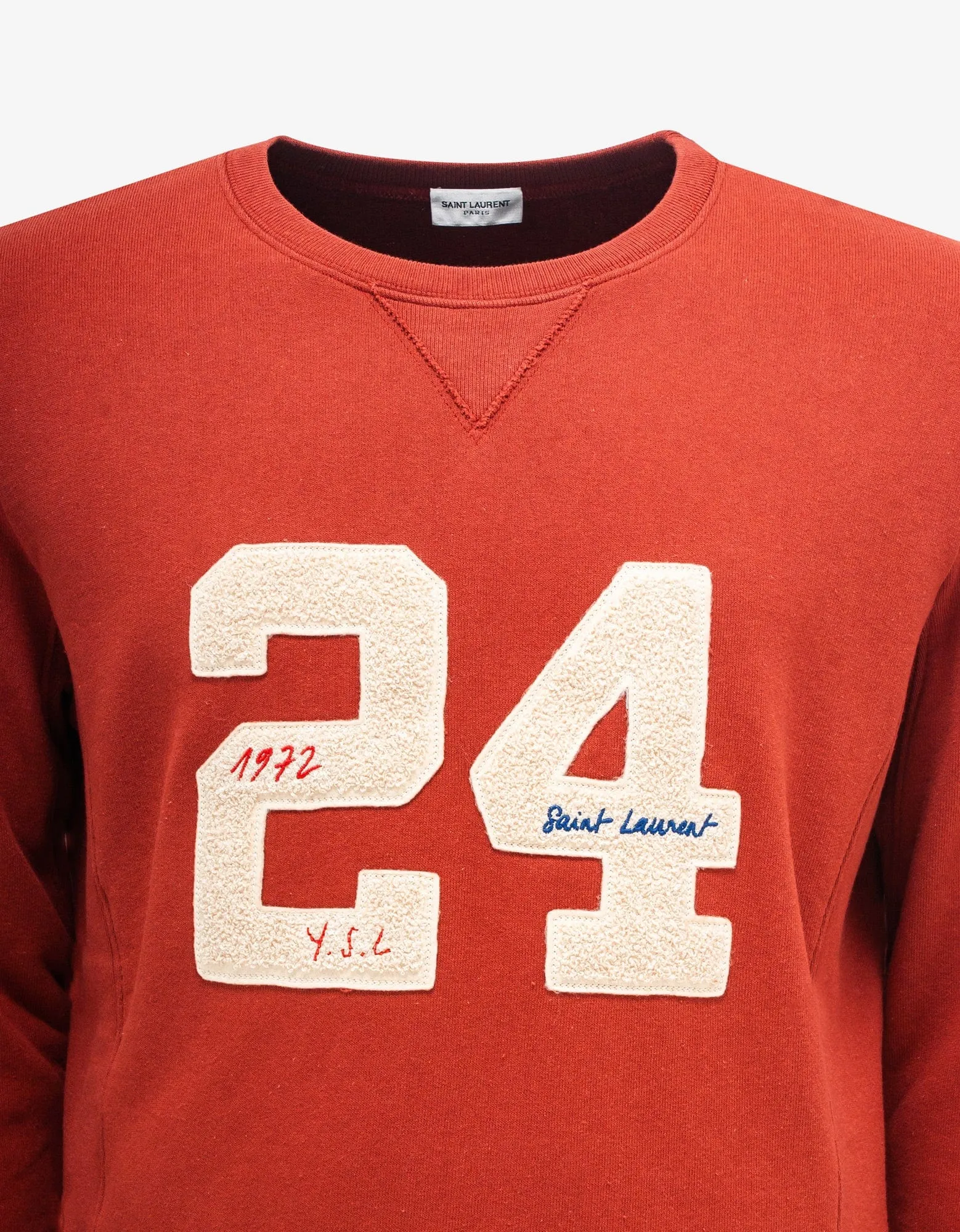 Saint Laurent Red "24 Saint Laurent" Sweatshirt