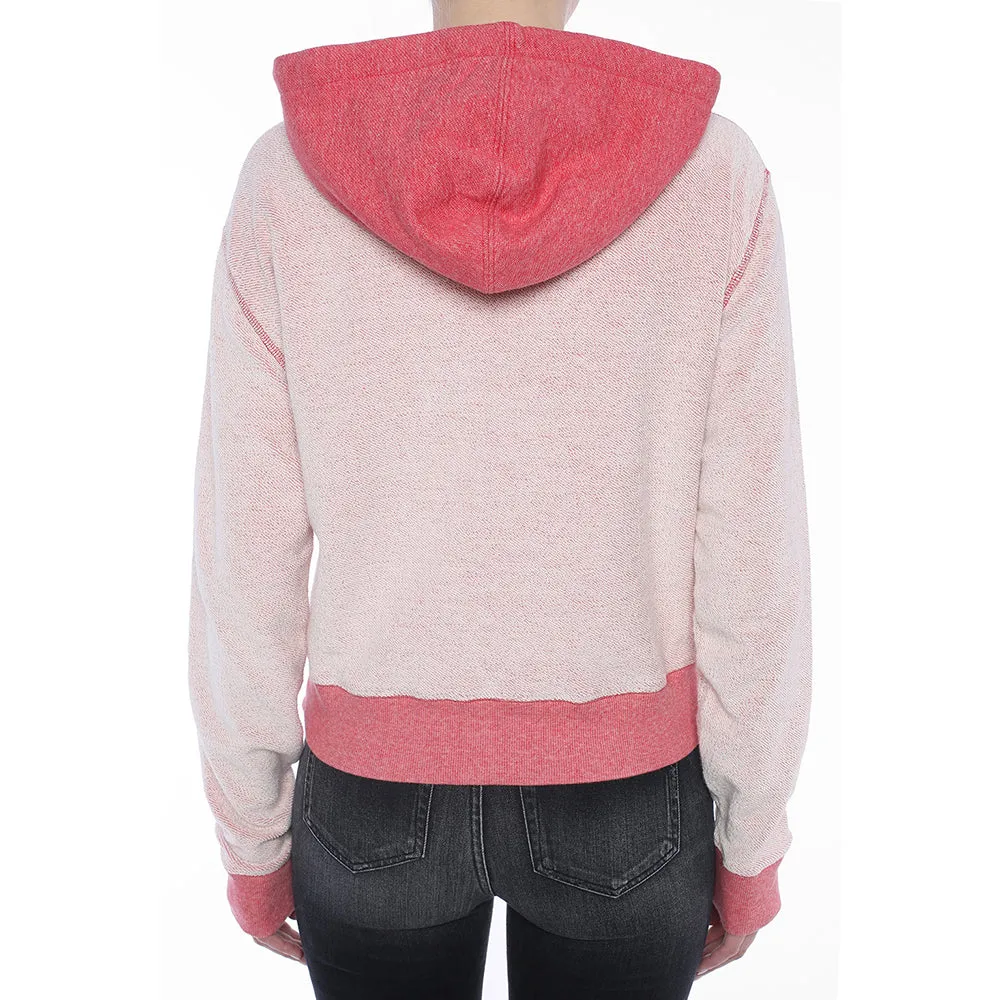 Saint Laurent Women's University Graphic Cotton Sweatshirt Pink White