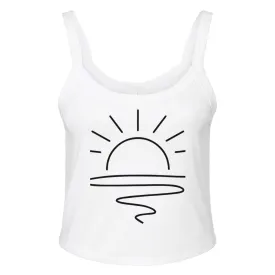 Simple Sunset | Women's Micro Ribbed Scoop Tank | Bella   Canvas 1012BE
