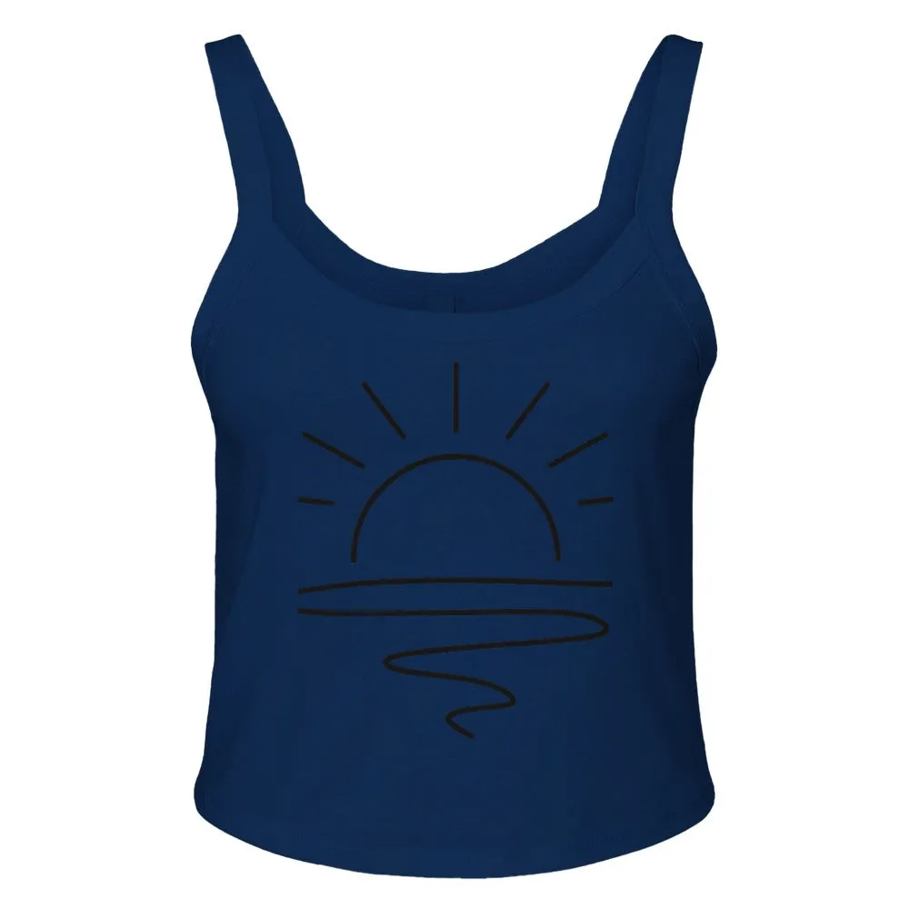 Simple Sunset | Women's Micro Ribbed Scoop Tank | Bella   Canvas 1012BE