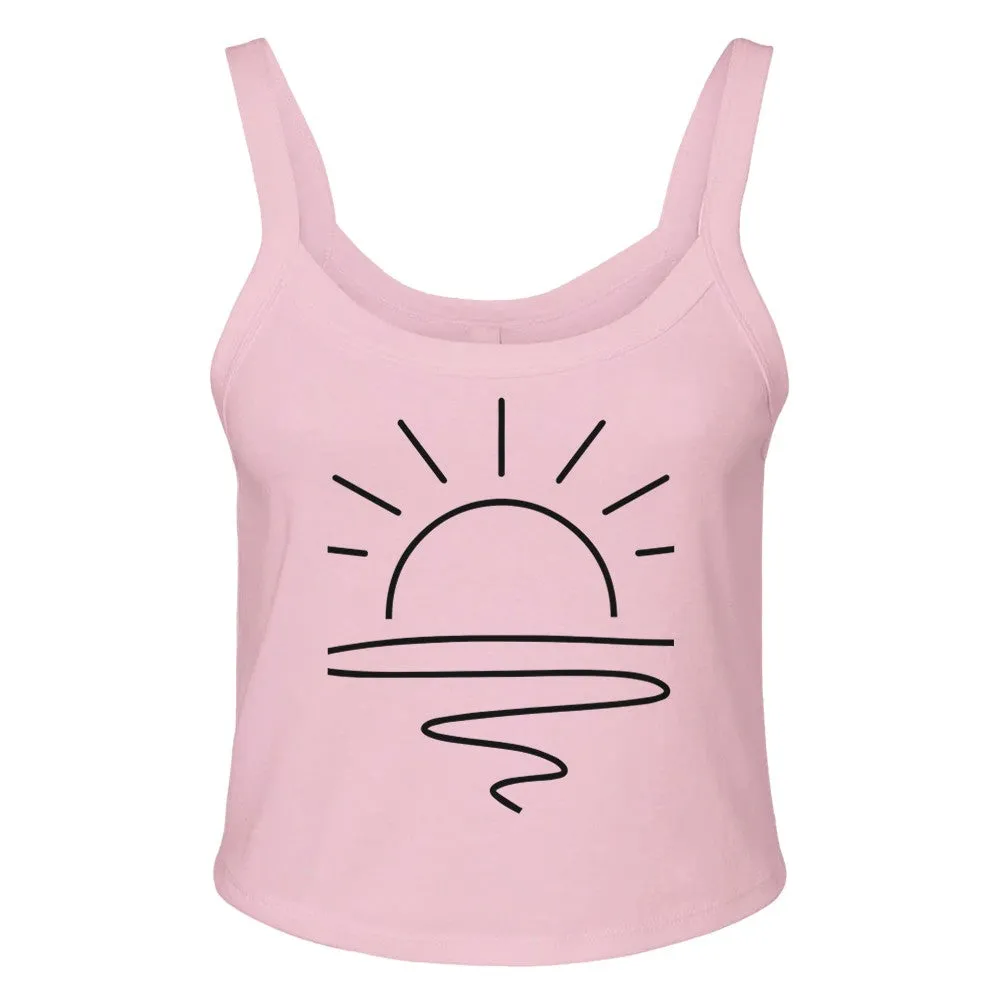Simple Sunset | Women's Micro Ribbed Scoop Tank | Bella   Canvas 1012BE