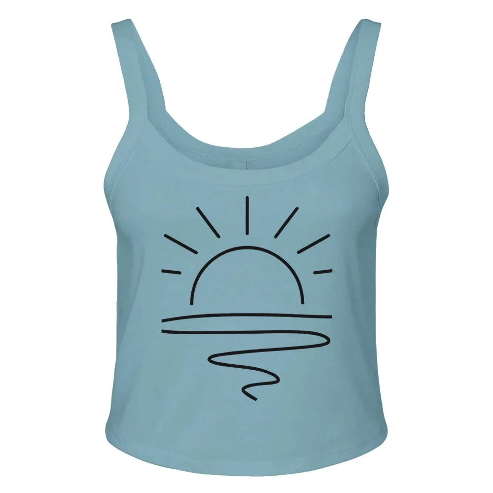 Simple Sunset | Women's Micro Ribbed Scoop Tank | Bella   Canvas 1012BE