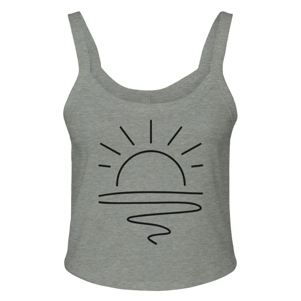 Simple Sunset | Women's Micro Ribbed Scoop Tank | Bella   Canvas 1012BE