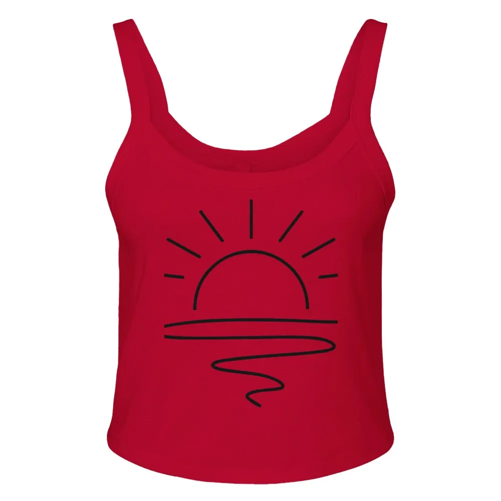 Simple Sunset | Women's Micro Ribbed Scoop Tank | Bella   Canvas 1012BE