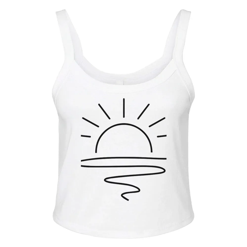 Simple Sunset | Women's Micro Ribbed Scoop Tank | Bella   Canvas 1012BE