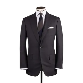 Single Breasted Classic Notch Suit in Grey Hopsack