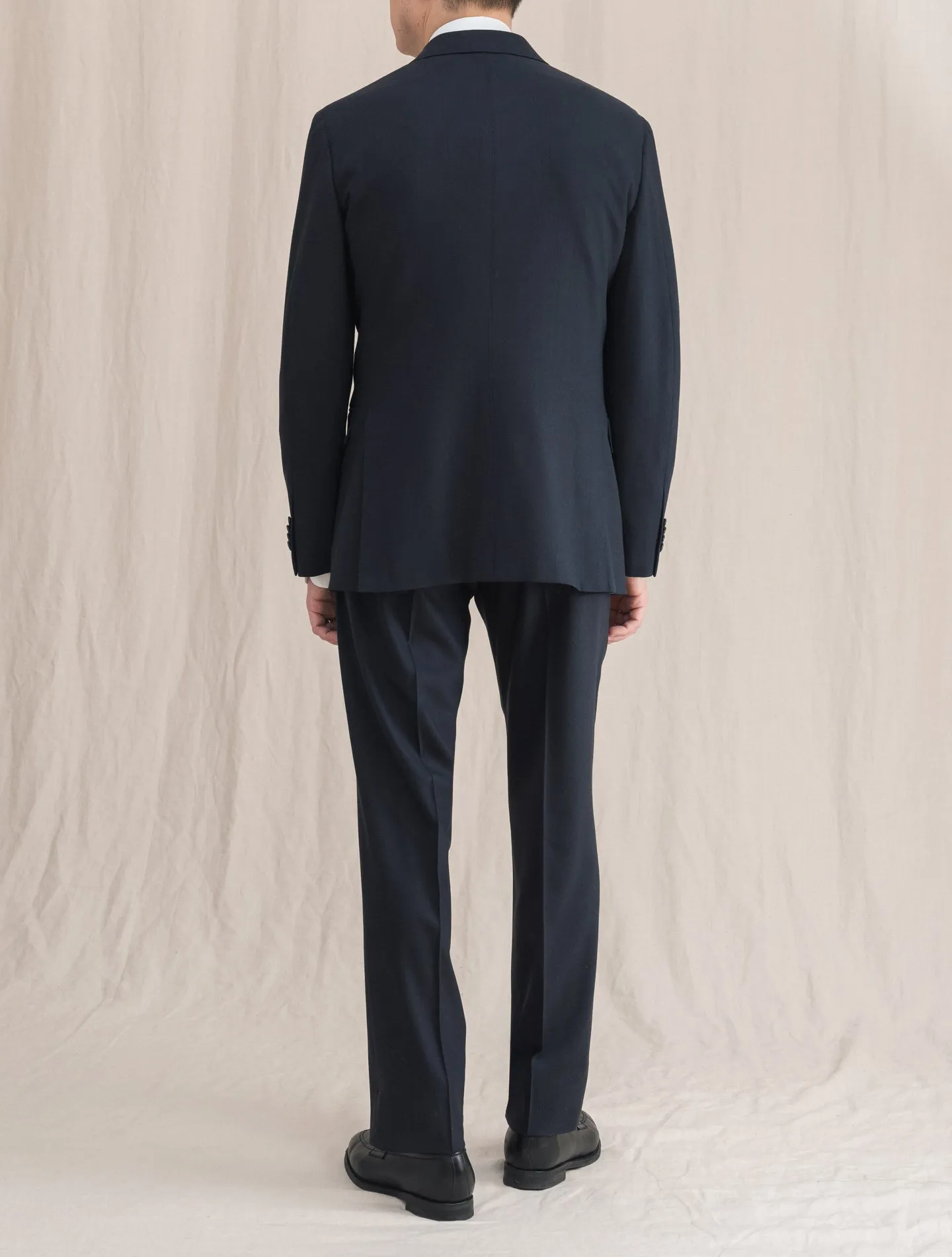 Single Breasted Fresco Boheme Suit Navy