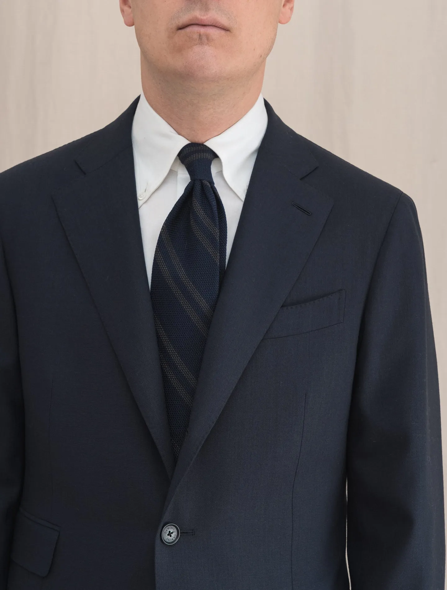Single Breasted Fresco Boheme Suit Navy