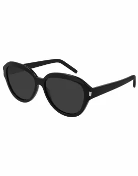 SL 400 Black Round Sunglasses