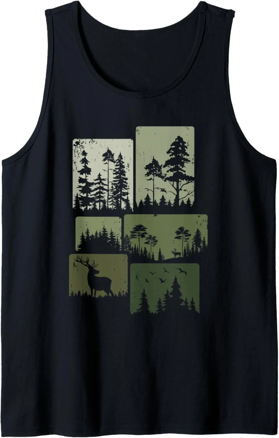 Trees Wildlife Nature Outdoor Vintage Forest Tank Top