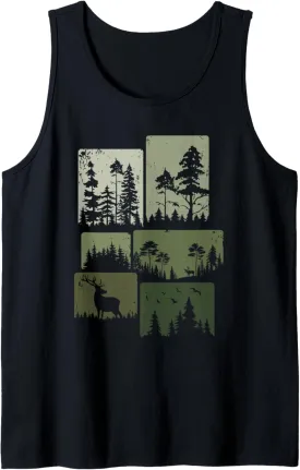 Trees Wildlife Nature Outdoor Vintage Forest Tank Top