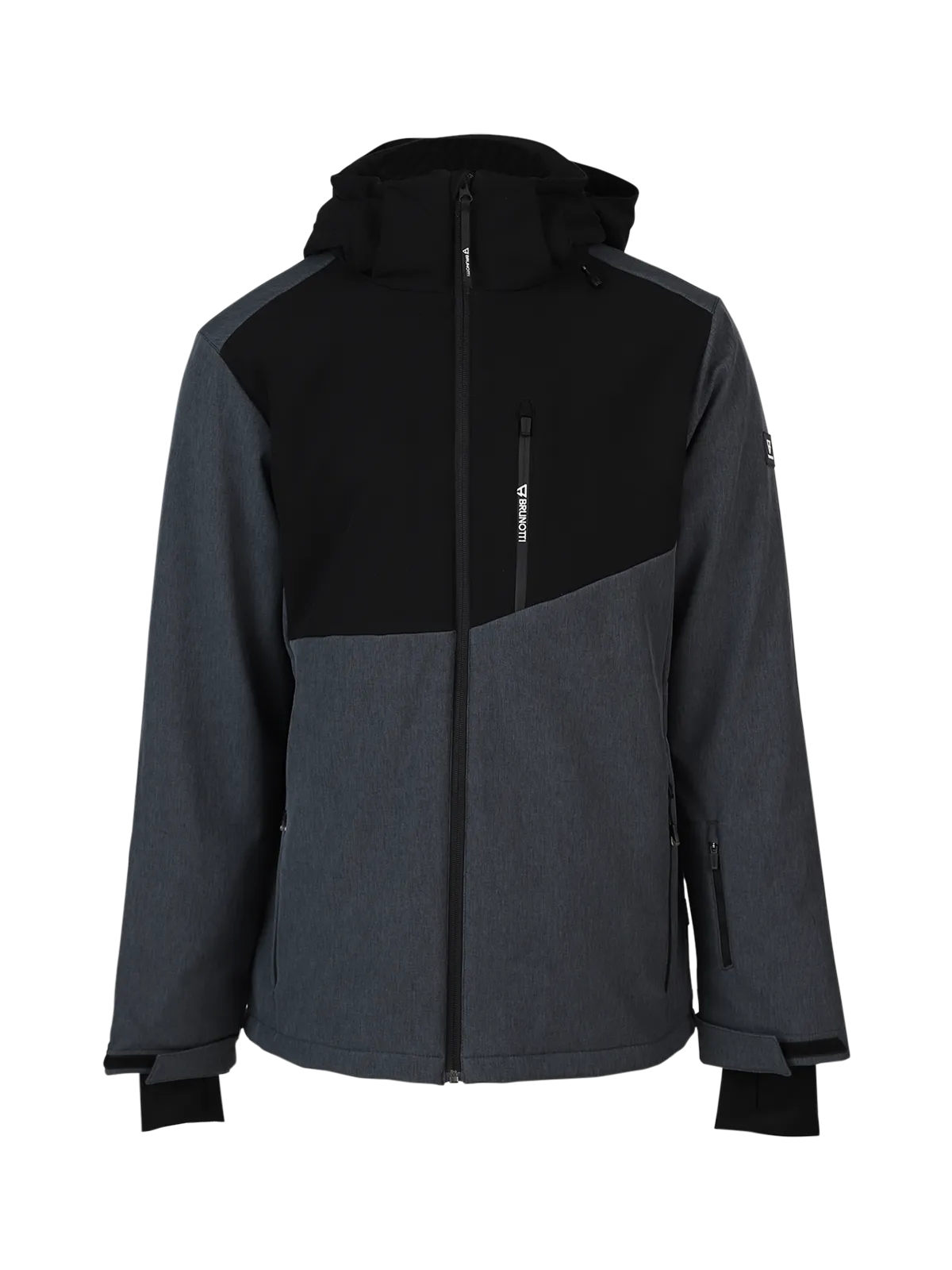 Twinstroke Men Softshell Snow Jacket | Dark Grey Melee