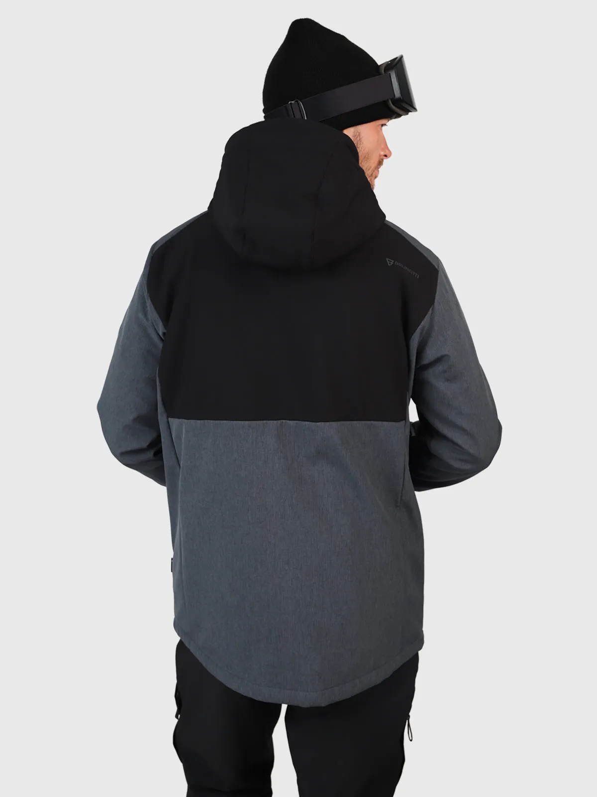 Twinstroke Men Softshell Snow Jacket | Dark Grey Melee