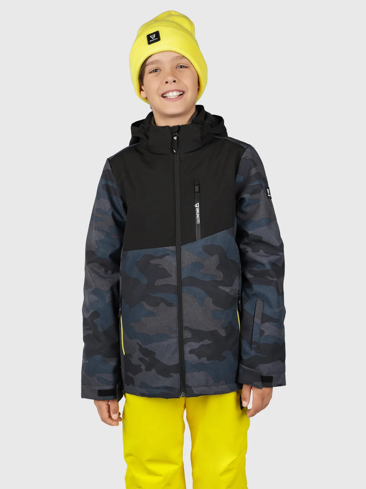 Twinstroky-AO Boys Softshell Snow Jacket | Camouflage Grey