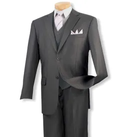 VINCI: 3pc. Solid Vested Suit V2TR